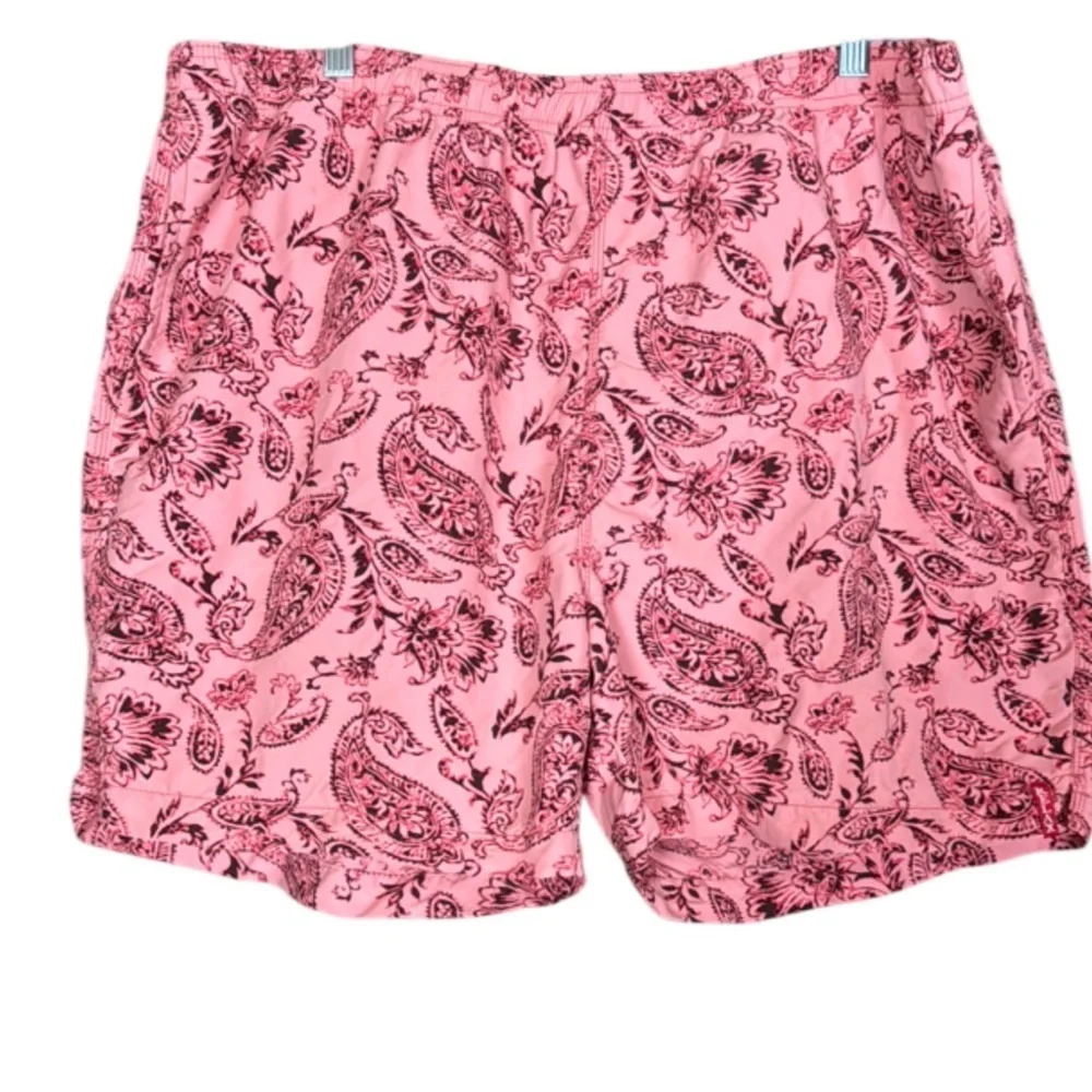 Tommy Bahama Relax coral color swim trunks with paisley print Size XXL